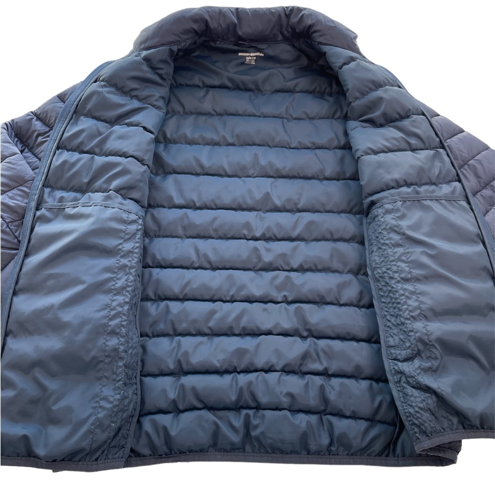 Amazon Essentials Puffer Jacket Navy Blue Water R… - image 7